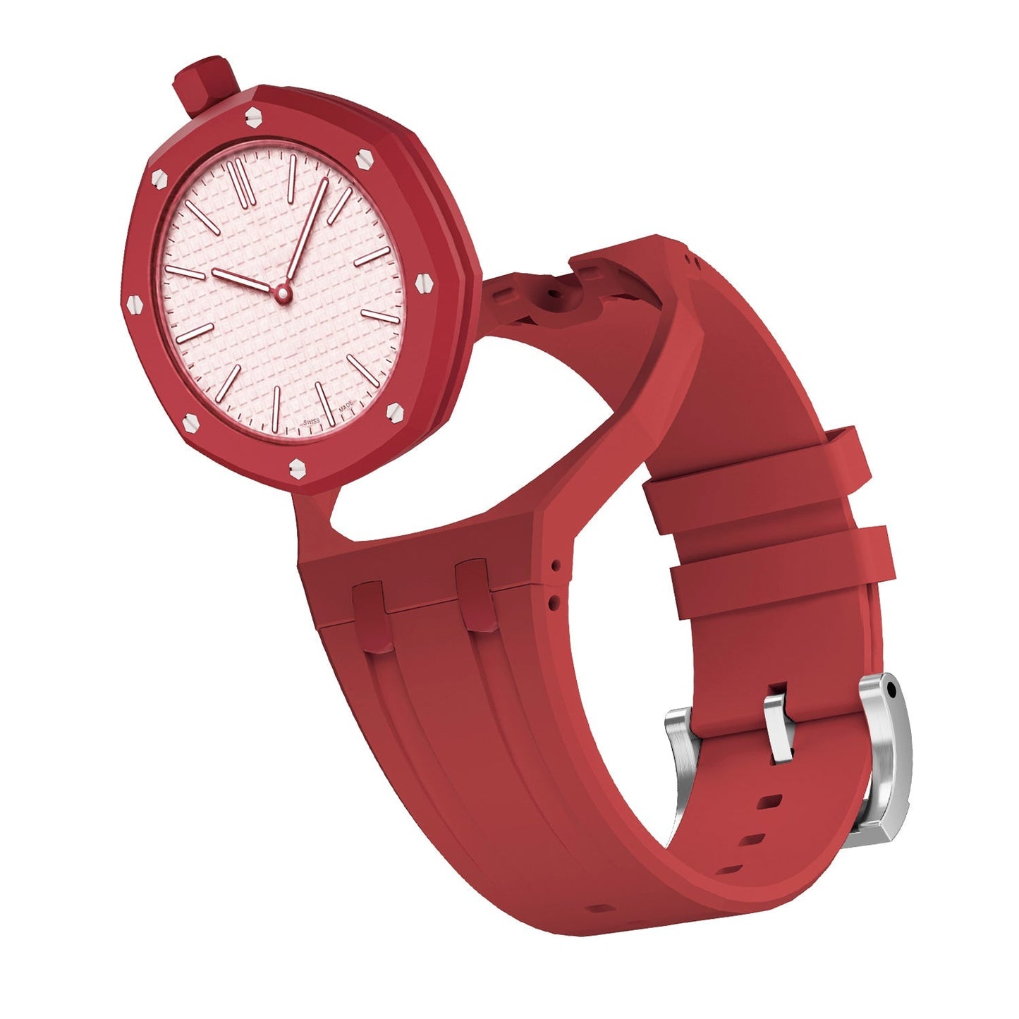 Oak Pop Exclusive Red Silicone Strap