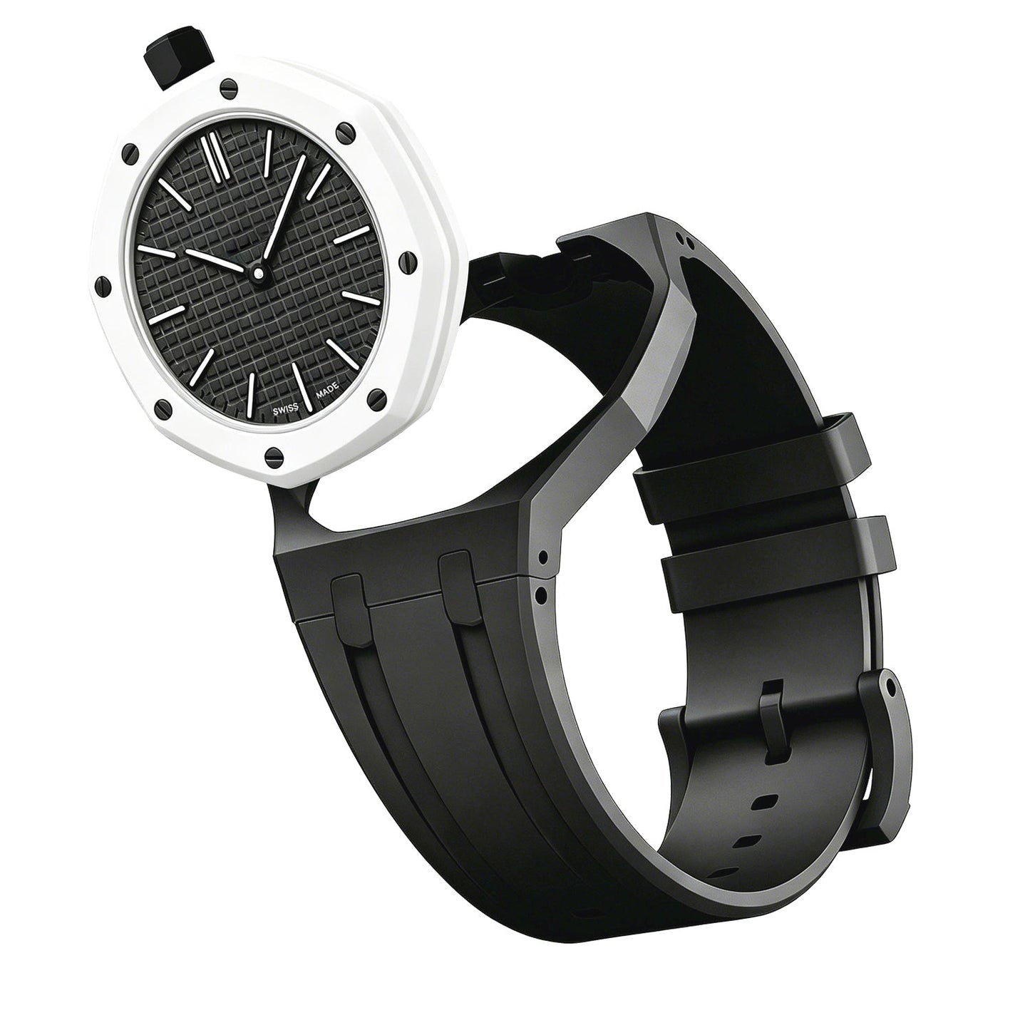 Oak Pop Exclusive Black Silicone Strap