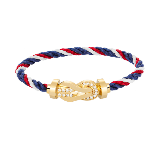 [Everoly JW]CHANCE LARGE 8 FIGURE BUCKLE HALF DIAMOND BRACELET GOLD