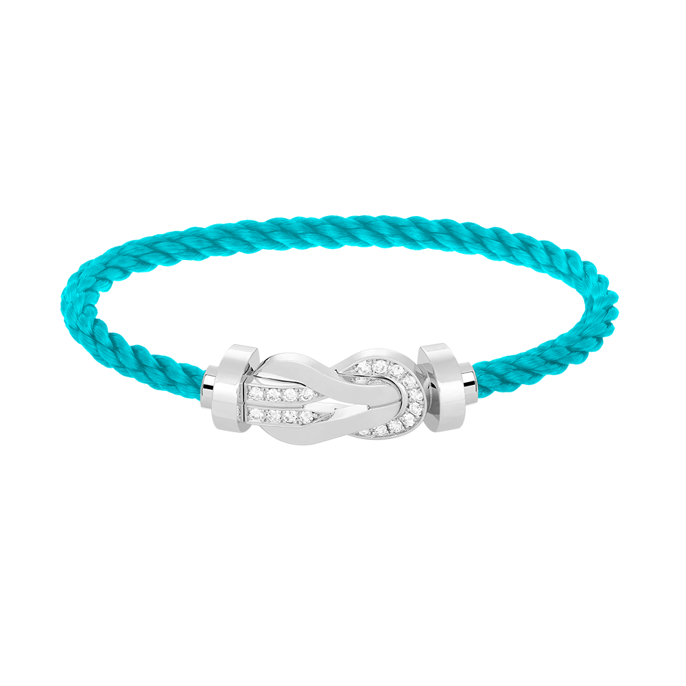 [Everoly JW]CHANCE LARGE 8 FIGURE BUCKLE HALF DIAMOND BRACELET SILVER