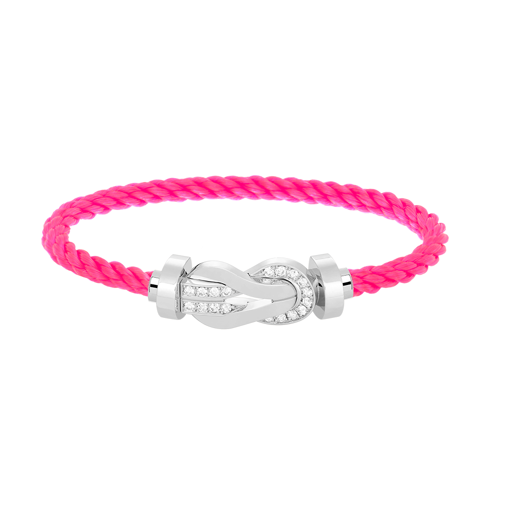 [Everoly JW]CHANCE LARGE 8 FIGURE BUCKLE HALF DIAMOND BRACELET SILVER