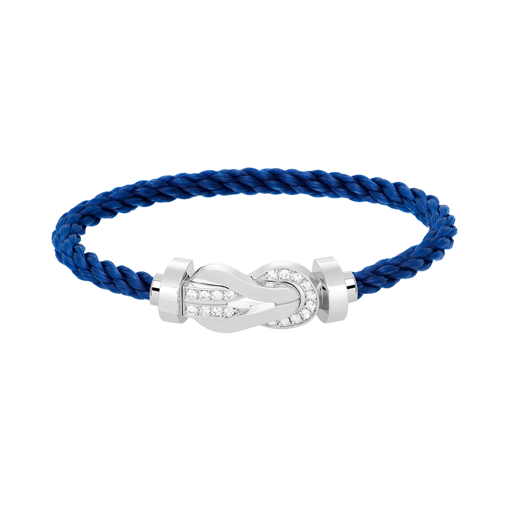 [Everoly JW]CHANCE LARGE 8 FIGURE BUCKLE HALF DIAMOND BRACELET SILVER