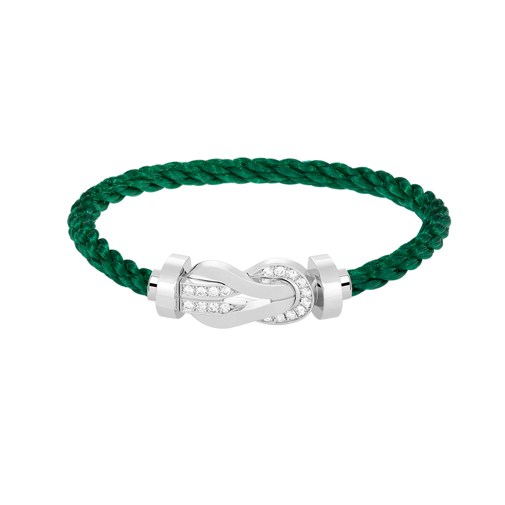 [Everoly JW]CHANCE LARGE 8 FIGURE BUCKLE HALF DIAMOND BRACELET SILVER
