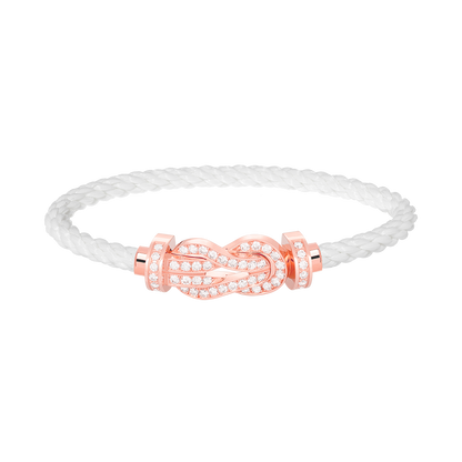 [Everoly JW]CHANCE LARGE 8 FIGURE BUCKLE FULL DIAMOND BRACELET ROSE GOLD