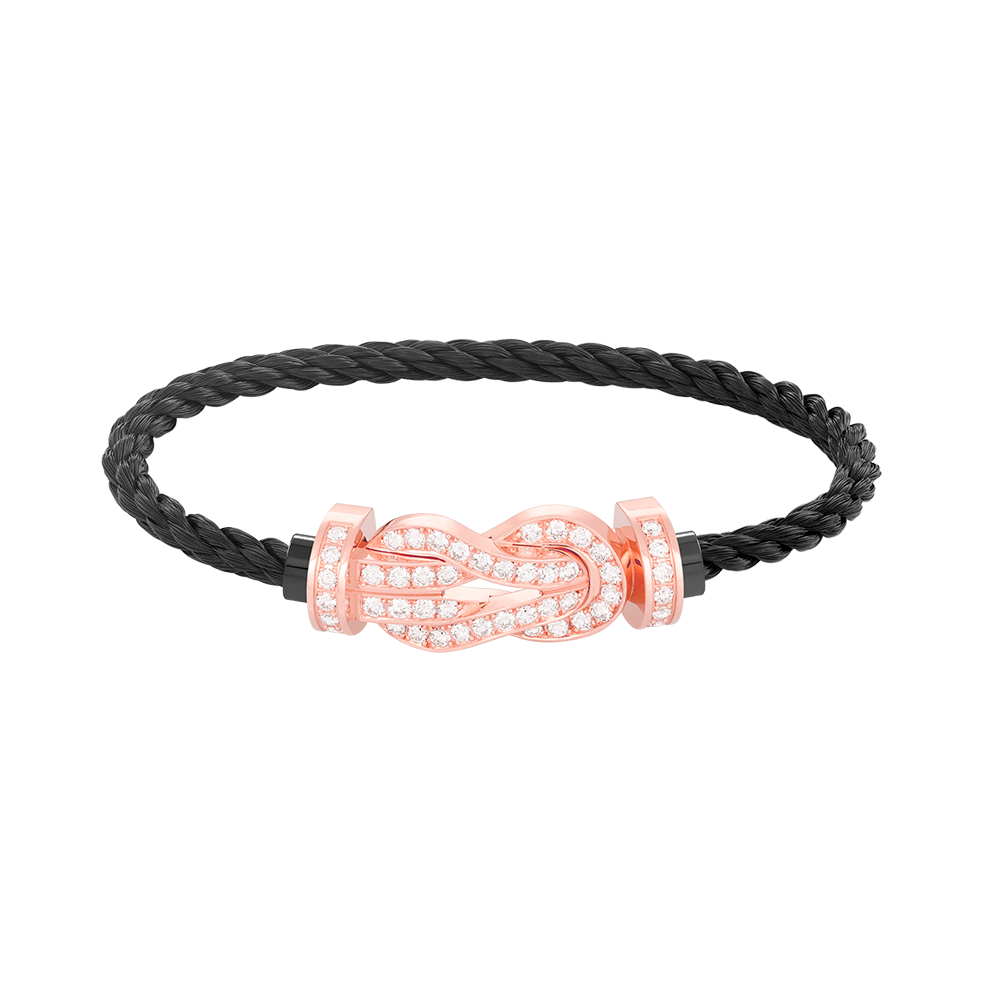 [Everoly JW]CHANCE LARGE 8 FIGURE BUCKLE FULL DIAMOND BRACELET ROSE GOLD