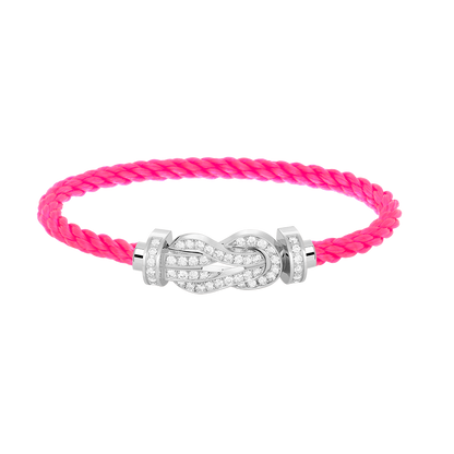[Everoly JW]CHANCE LARGE 8 FIGURE BUCKLE FULL DIAMOND BRACELET SILVER