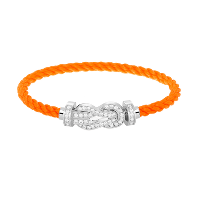 [Everoly JW]CHANCE LARGE 8 FIGURE BUCKLE FULL DIAMOND BRACELET SILVER