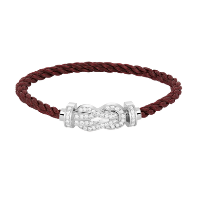 [Everoly JW]CHANCE LARGE 8 FIGURE BUCKLE FULL DIAMOND BRACELET SILVER