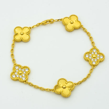 [Everoly JW]  CLOVER 5 MOTIF LASER BRACELET COLLECTION