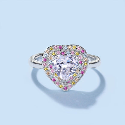 [Everoly JW]Delicate Ebullient Heart Shape Wedding Ring