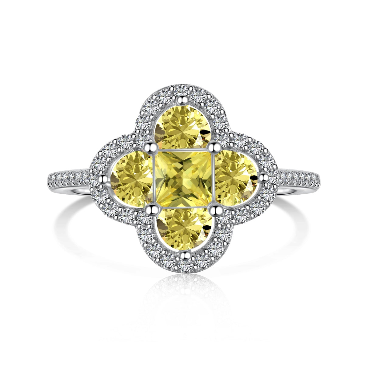 [Everoly JW]Luxurious Eternity Flower Shape Banquet Ring