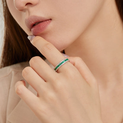 [Everoly JW]Delicate Colorful Round Cut Daily Ring