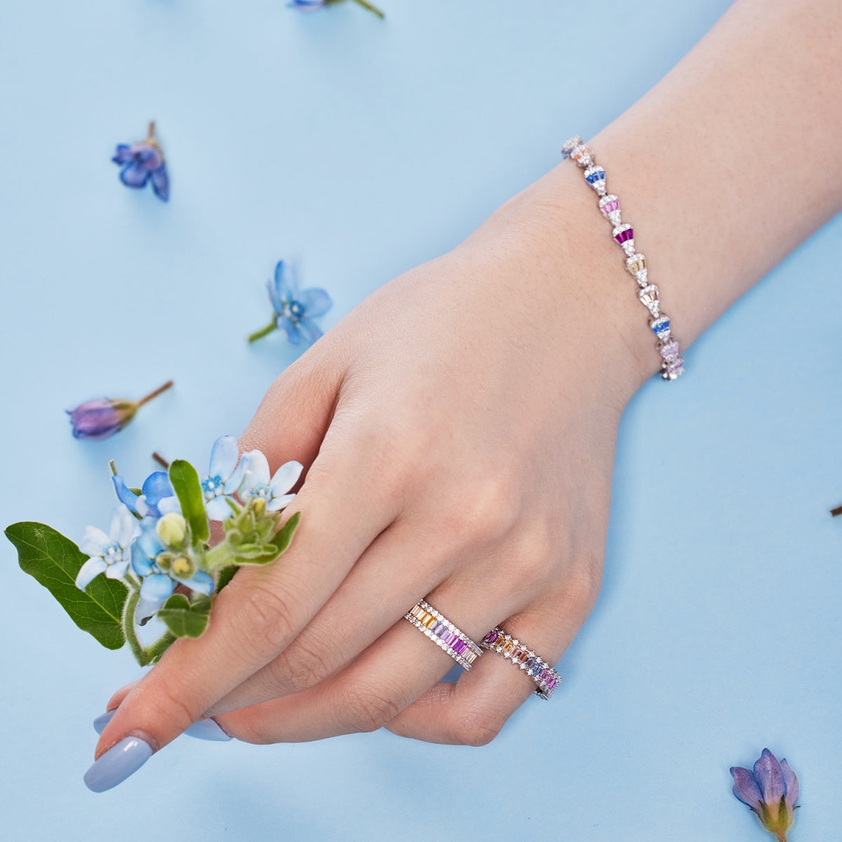 [Everoly JW]Radiant Water Drop Shape Daily Bracelet