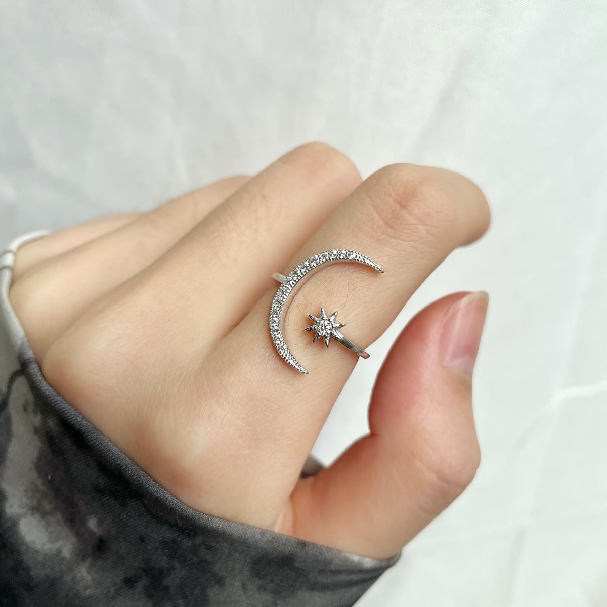 [Everoly JW]Eternity Moon & Star Ring