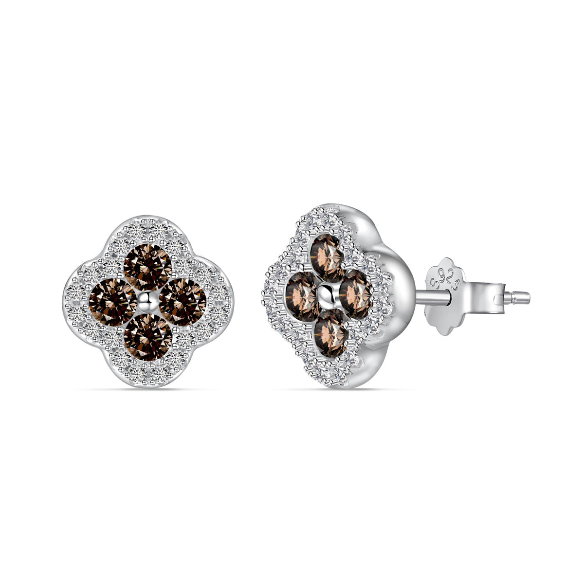 [Everoly JW]Four-Leaf Clover Flower Shaped Earrings
