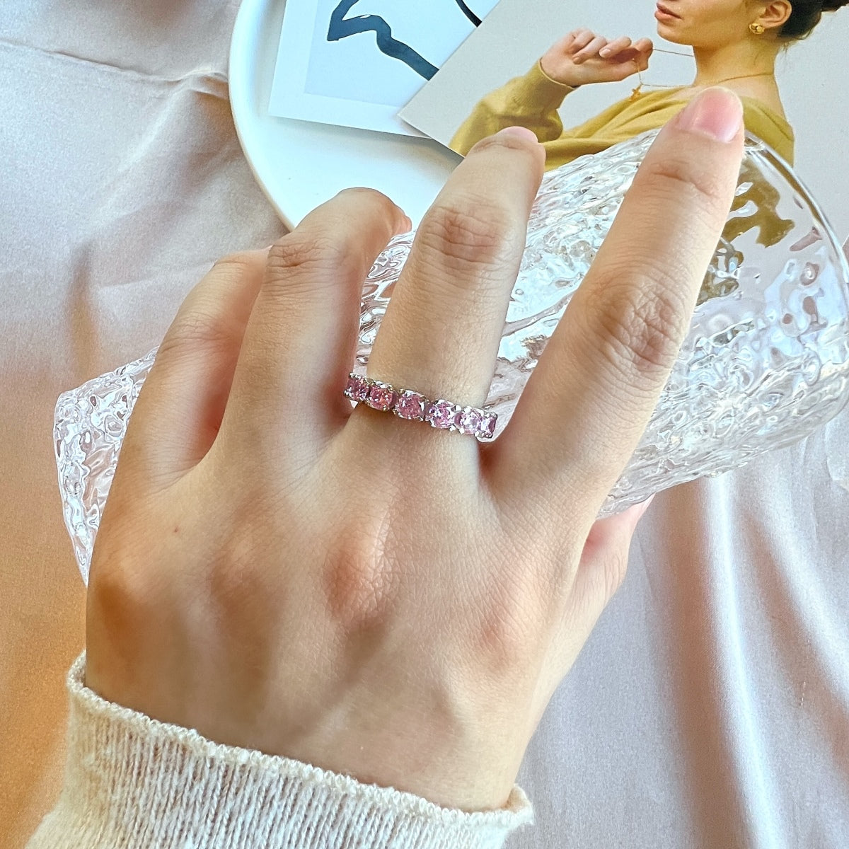 [Everoly JW]Eternity Round Cut Tennis Ring