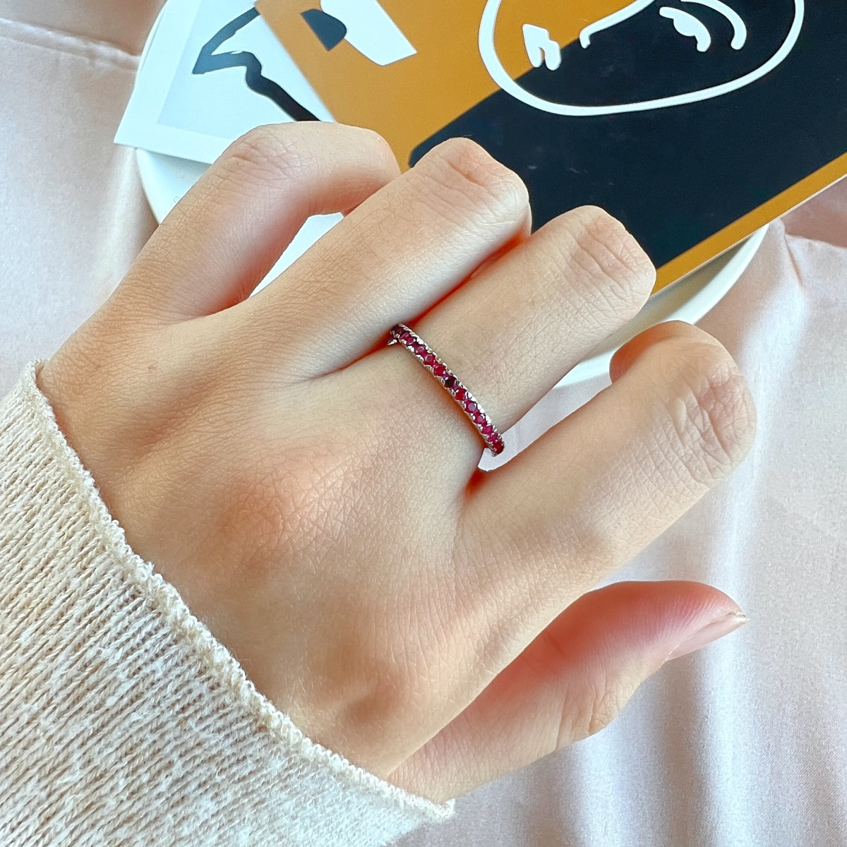 [Everoly JW]Delicate Sparkling Round Cut Daily Ring