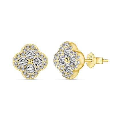 [Everoly JW]Four-Leaf Clover Flower Shaped Earrings
