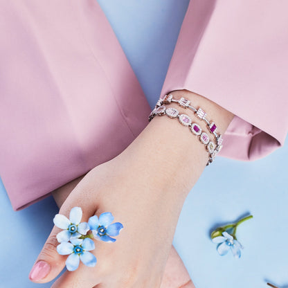 [Everoly JW]Dainty Charming Emerald Cut Daily Bracelet