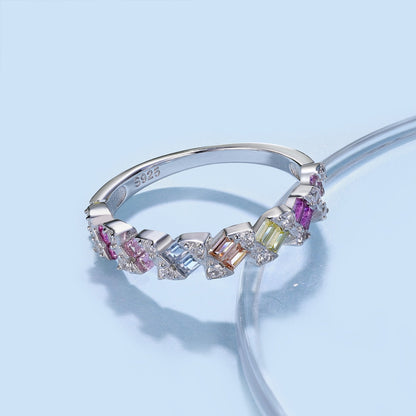 [Everoly JW]Delicate Vibrant Emerald Cut Daily Ring