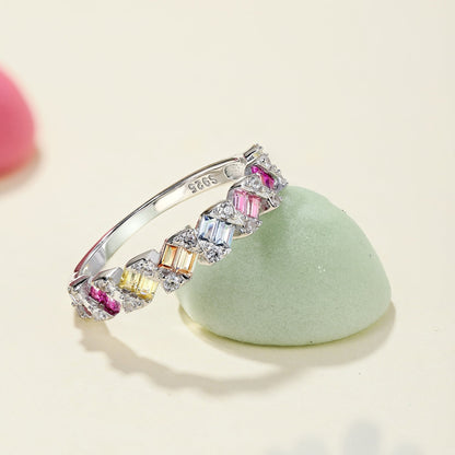 [Everoly JW]Delicate Vibrant Emerald Cut Daily Ring