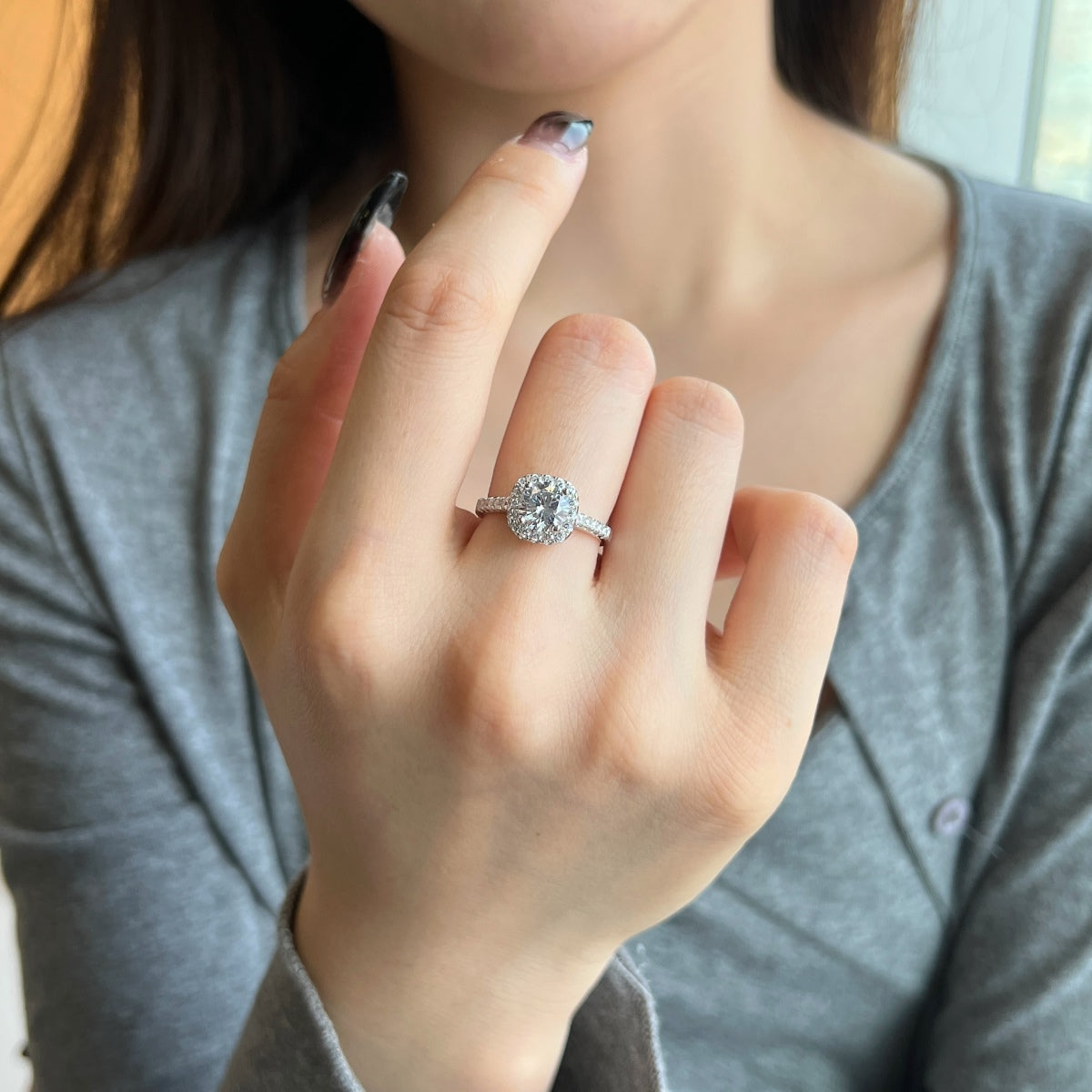 [Everoly JW]Dazzling Resplendent Round Cut Wedding Ring