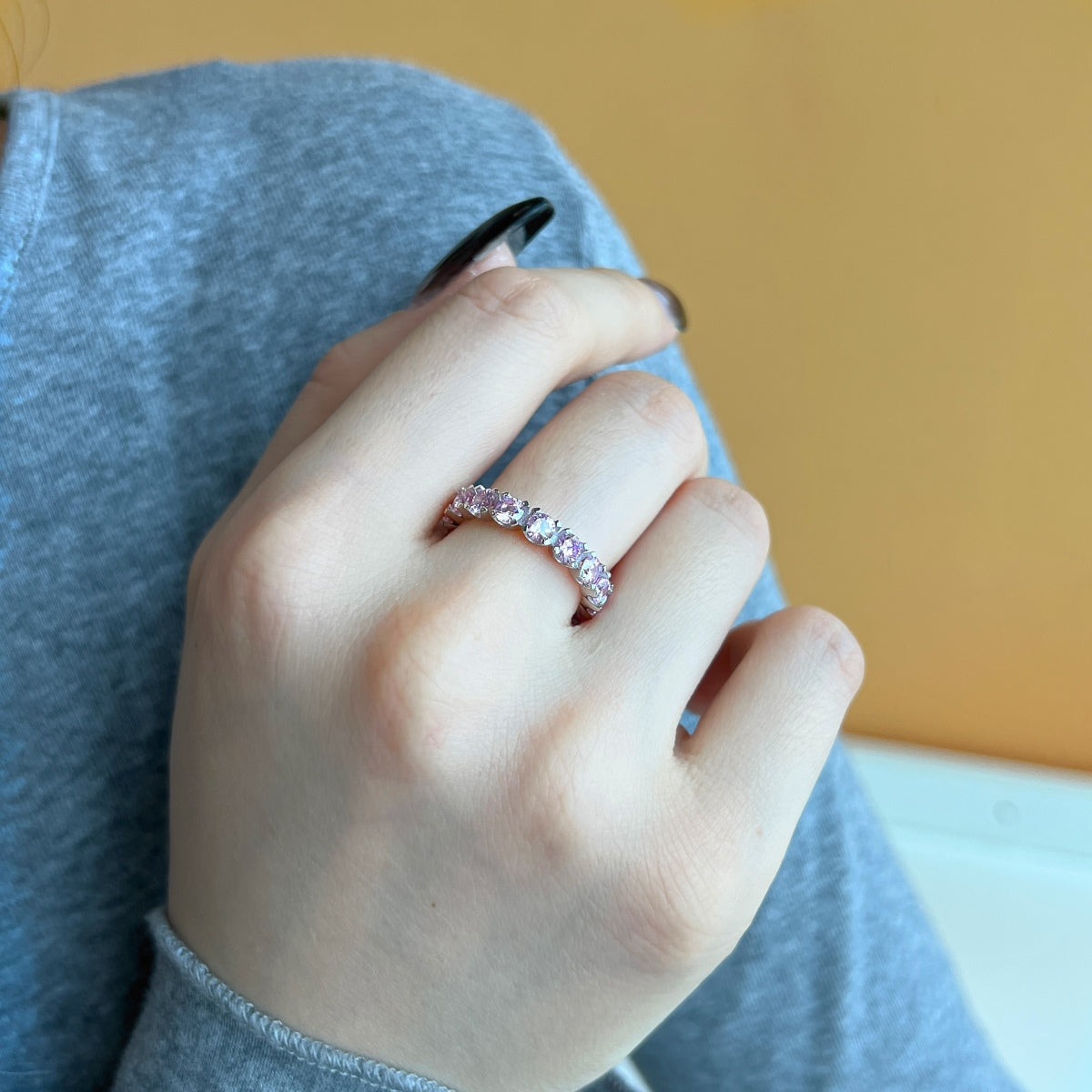 [Everoly JW]Eternity Round Cut Tennis Ring
