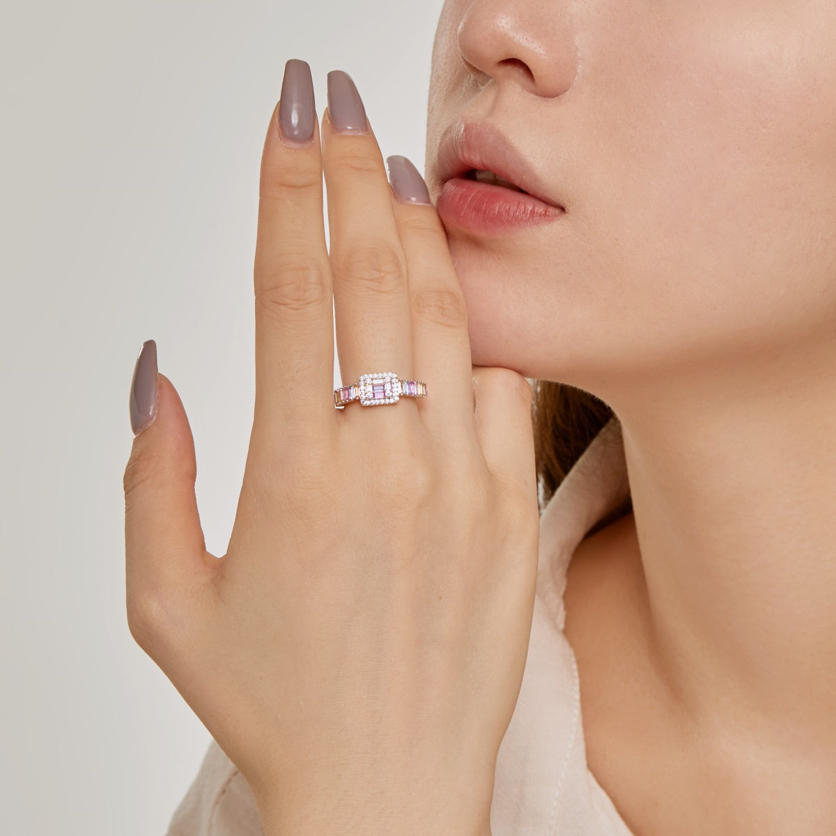 [Everoly JW]Exquisite Colorful Radiant Cut Party Ring