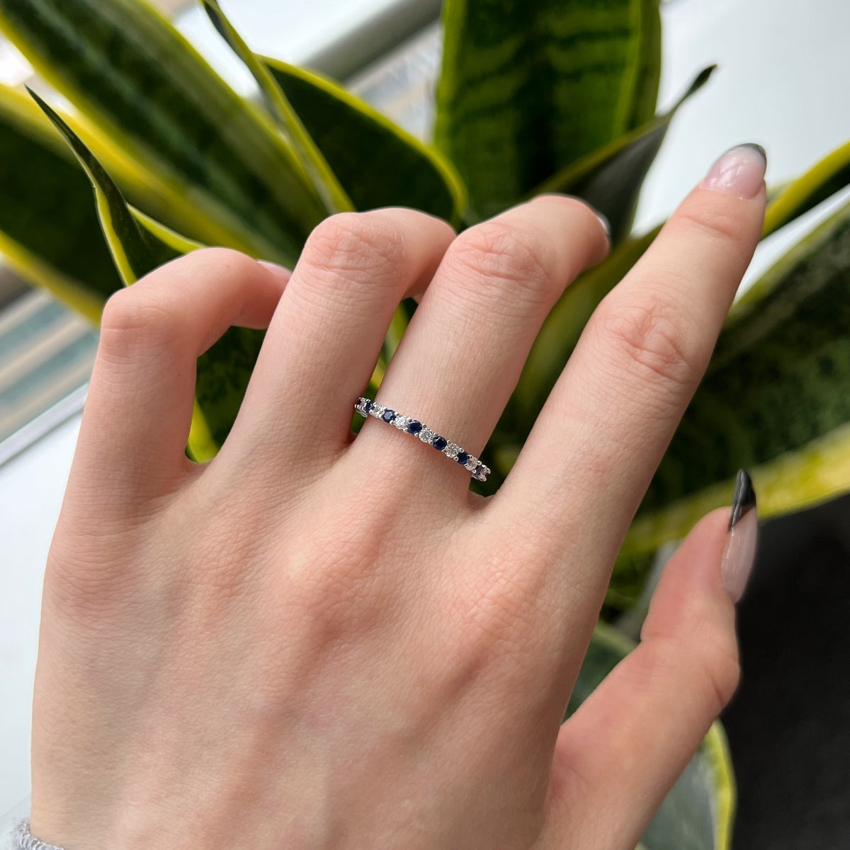 [Everoly JW]Exquisite Colorful Round Cut Tennis Ring