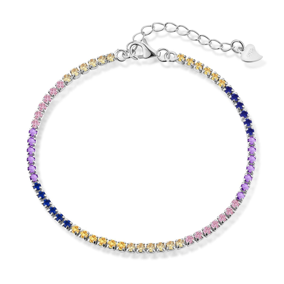 [Everoly JW]Radiant Shinning Princess Cut Tennis Bracelet