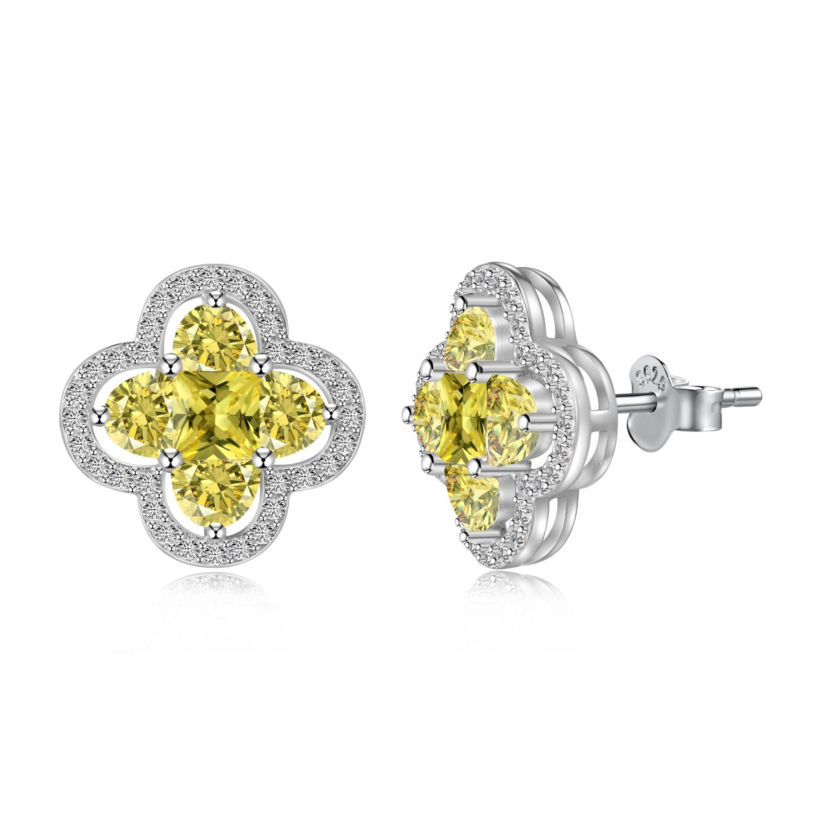 [Everoly JW]Lucky Four-Leaf Clover Exquisite Earrings
