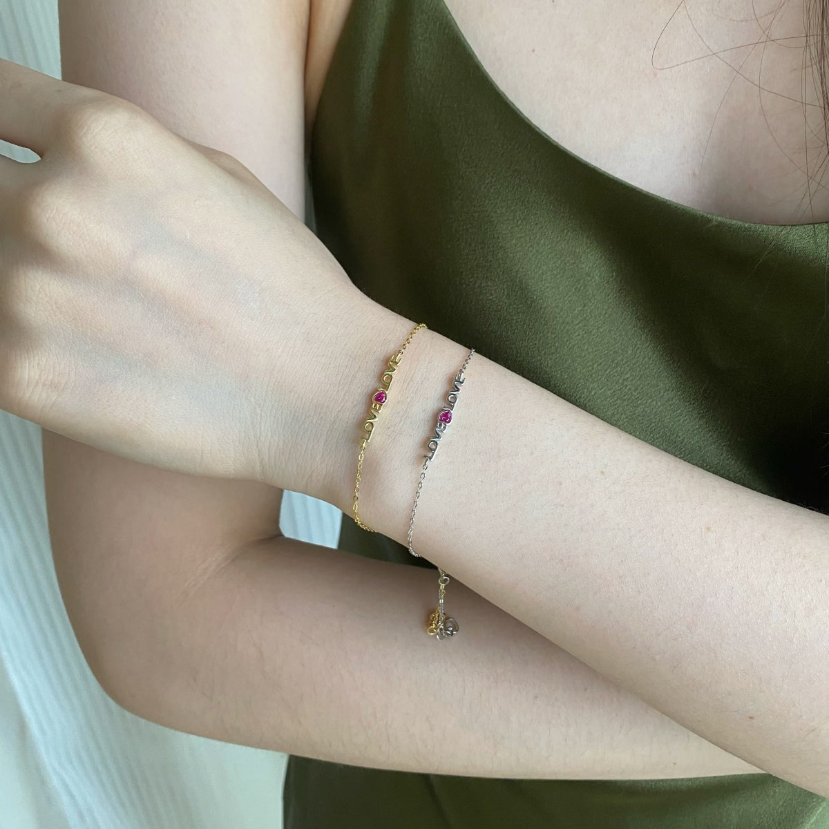 [Everoly JW]Romantic Heart Shape Lover Bracelet