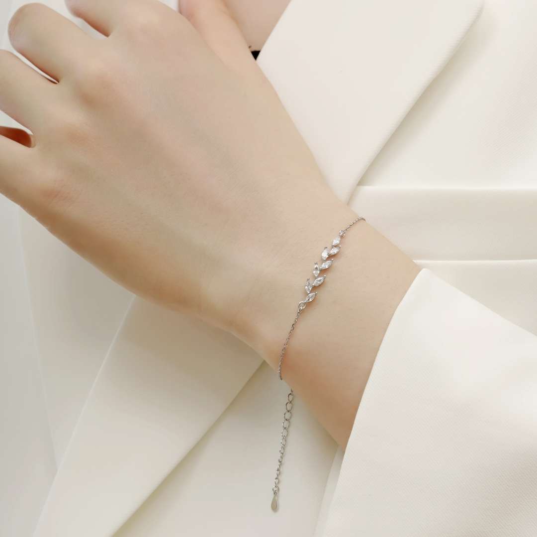 [Everoly JW]Elegant Wheat Leaves Shape Bracelet