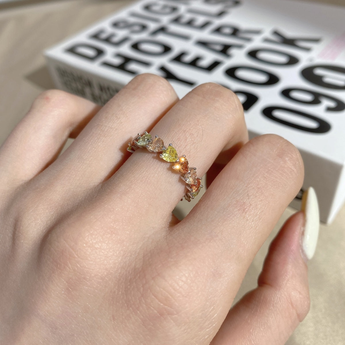 [Everoly JW]0.25 Carat Radiant Romance Heart Cut Lover Ring