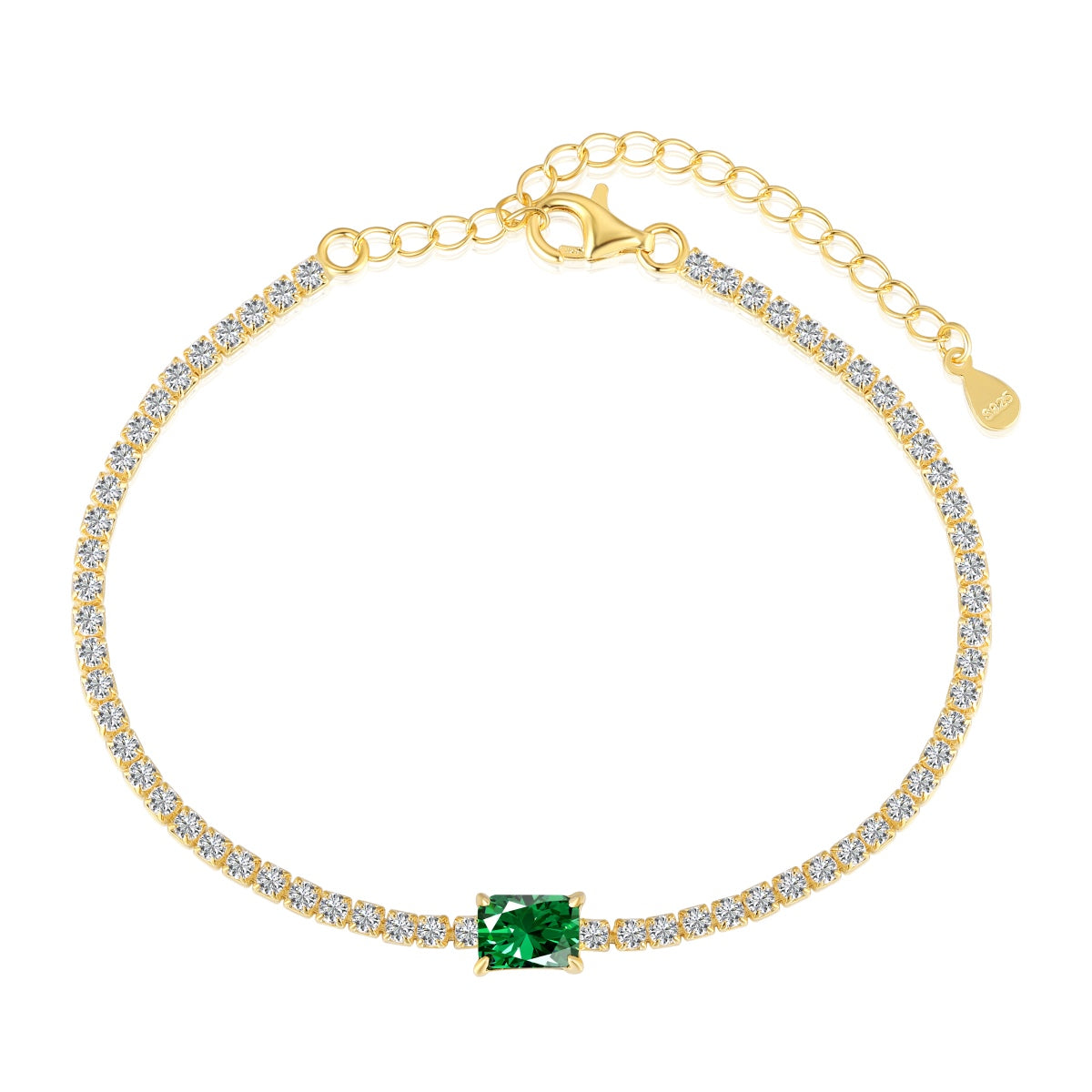 [Everoly JW]1.0 Carat Unique Emerald Cut Banquet Bracelet