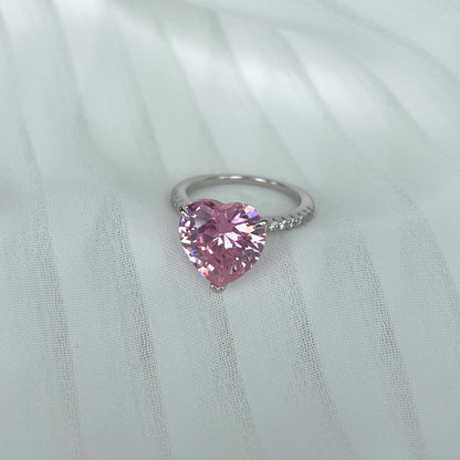 [Everoly JW]6.0 Carat Luxurious Sparkling Romantic Heart Cut Lover Ring