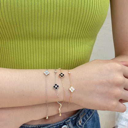 [Everoly JW]Delicate Four Leaf Clover Bracelet