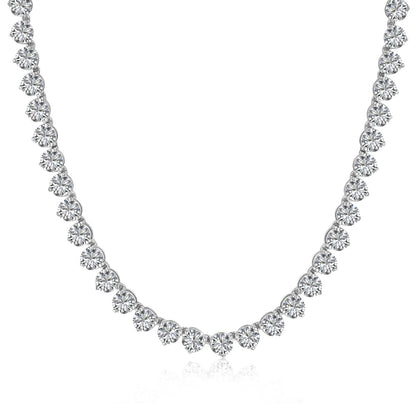 [Everoly JW]Ornate Heart Cut Tennis Necklace