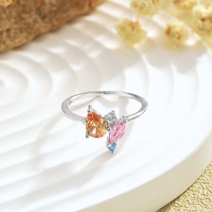 [Everoly JW]Radiant Colorful Multi Cut Daily Ring