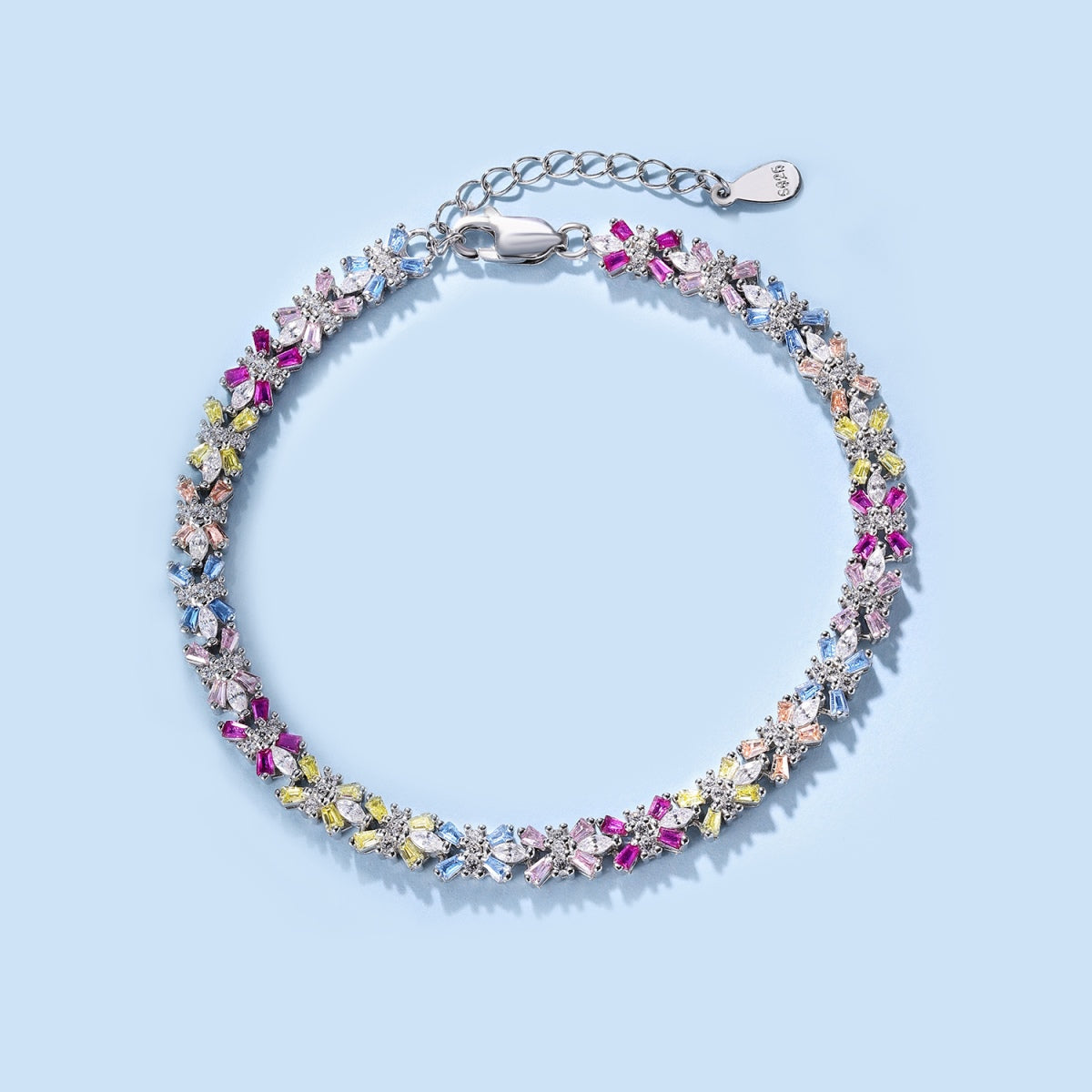 [Everoly JW]Radiant Colorful Emerald Cut Party Bracelet