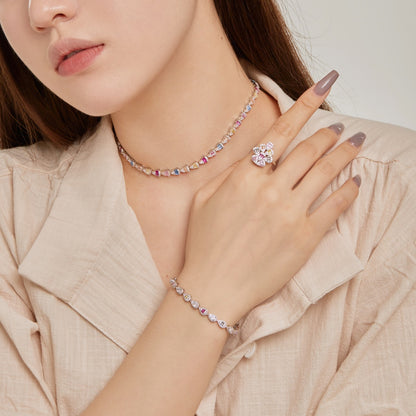 [Everoly JW]Sparkling Colorful Water Drop Shape Daily Ring