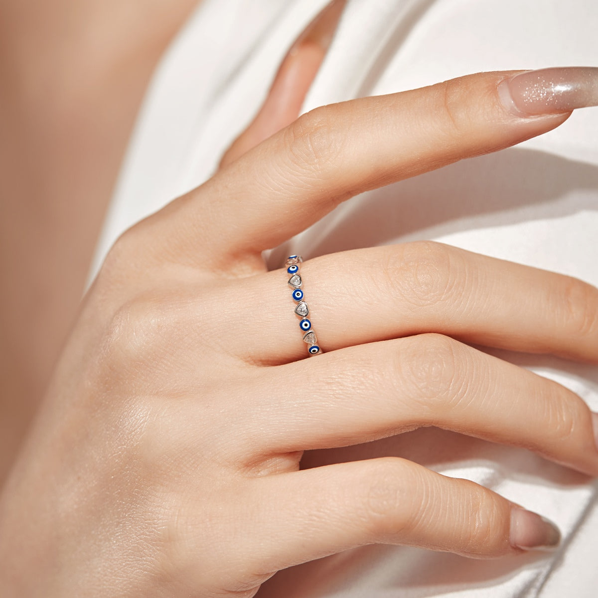 [Everoly JW]Radiant Colorful Round Shape Daily Ring