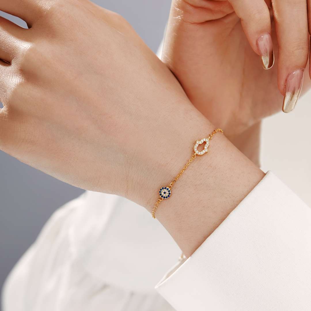 [Everoly JW]Gost Shape & Round Shape Necklace