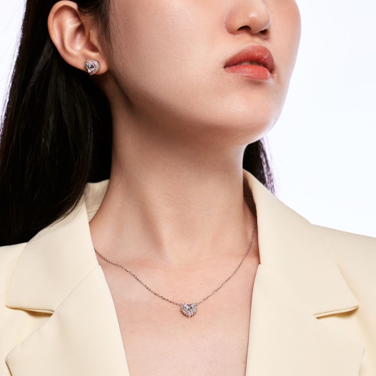 [Everoly JW]Dazzling Heart Shape Lover Earrings