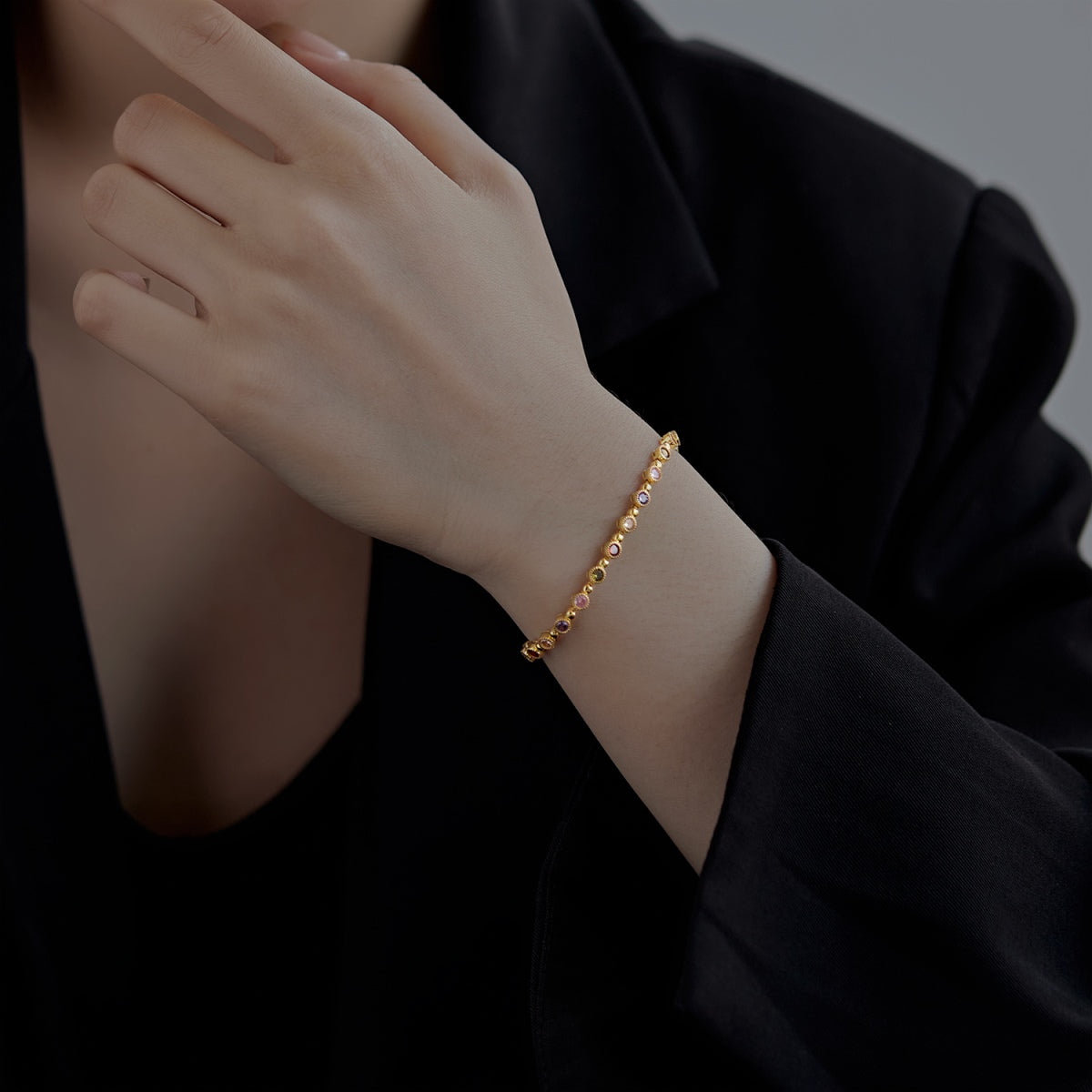 [Everoly JW]Sparkling Exquisite Round Cut Party Bracelet