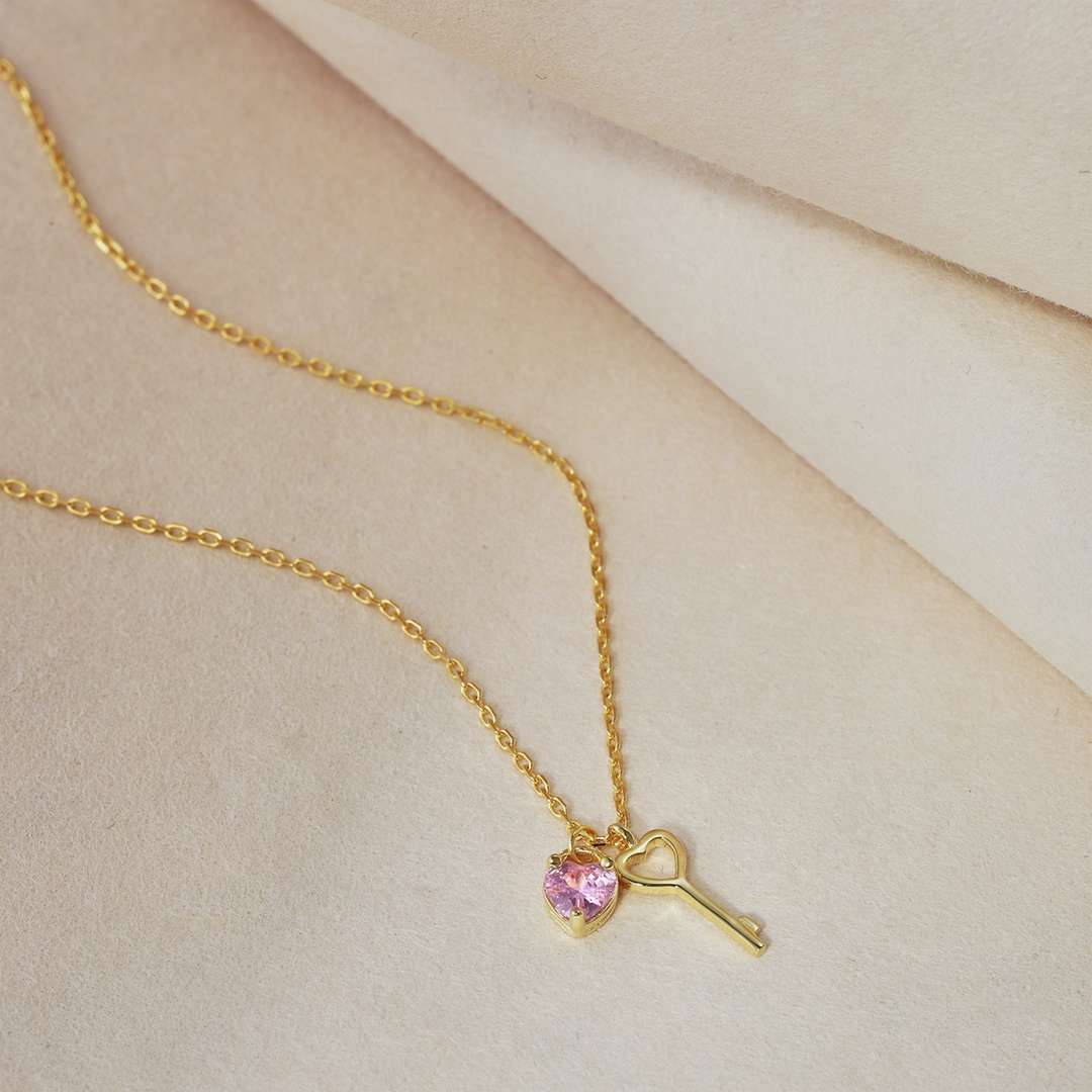 [Everoly JW]Unique Heart Shape Key Pendent Necklace