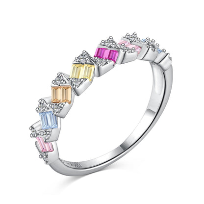 [Everoly JW]Delicate Vibrant Emerald Cut Daily Ring