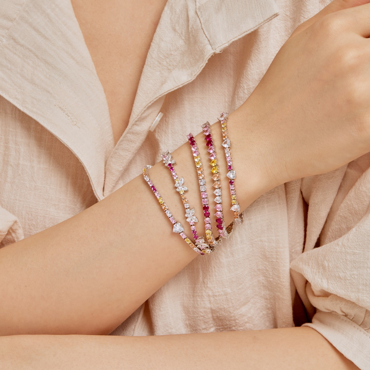 [Everoly JW]Delicate Romantic Heart Shape Lover Bracelet