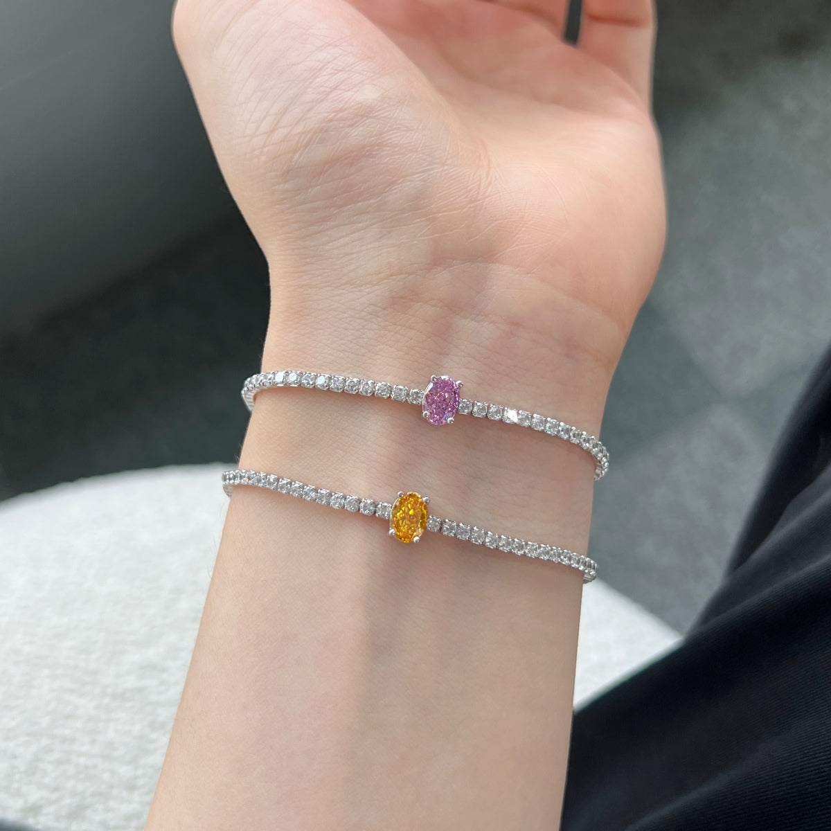 [Everoly JW]0.75 Carat Exquisite Oval Cut Daily Bracelet
