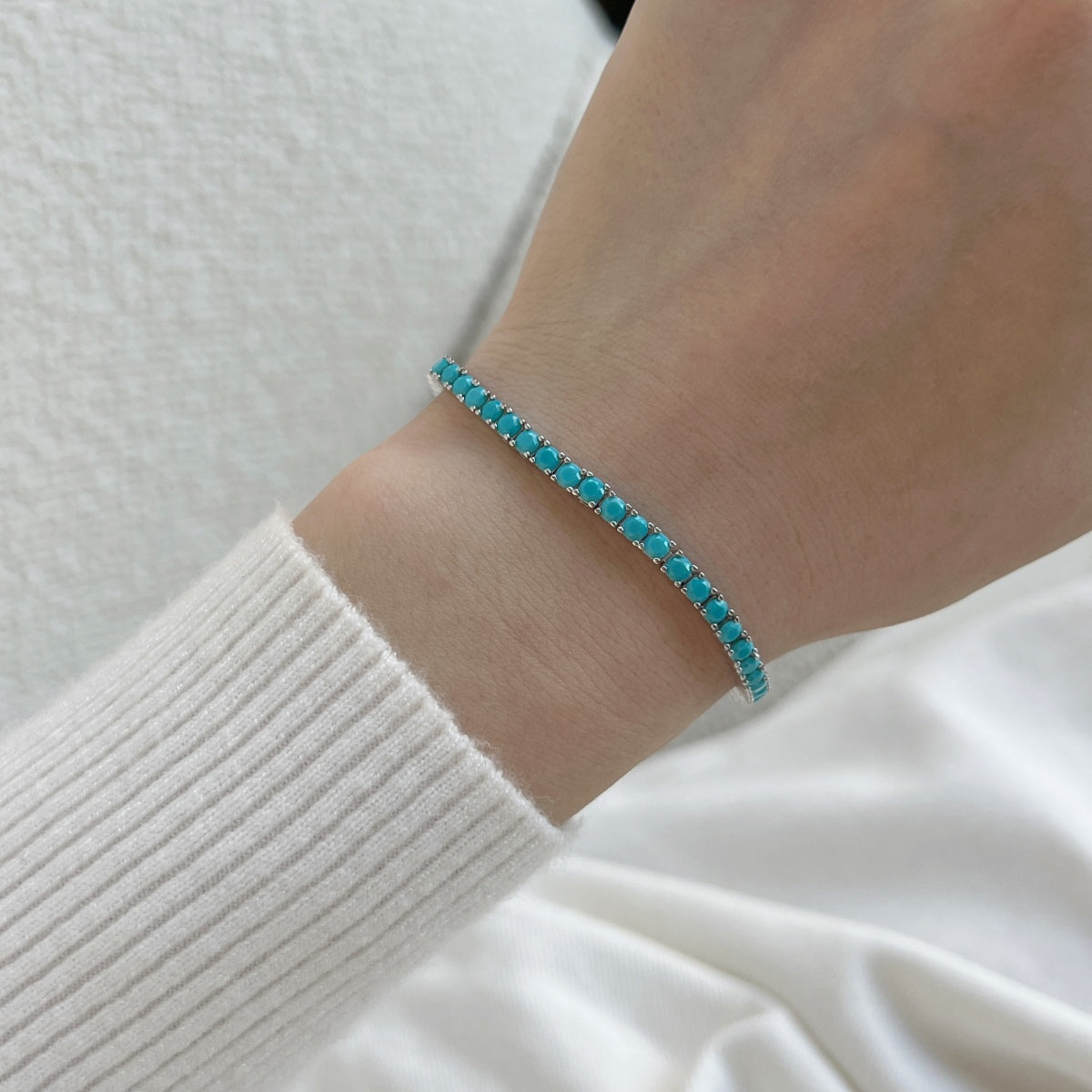 [Everoly JW]Dainty Charming Round Cut Tennis Bracelet